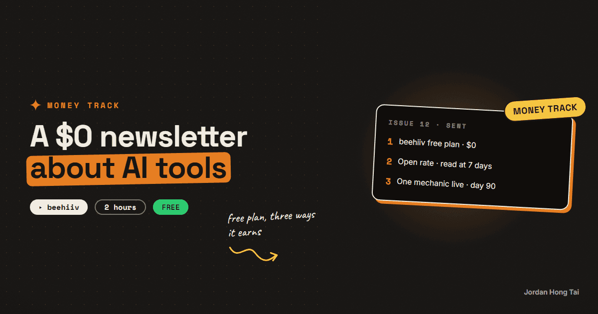 A $0 newsletter about AI tools: the beehiiv stack and the three ways it earns