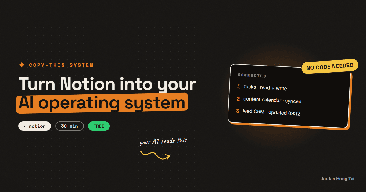 Turn Notion into your AI operating system (free template)