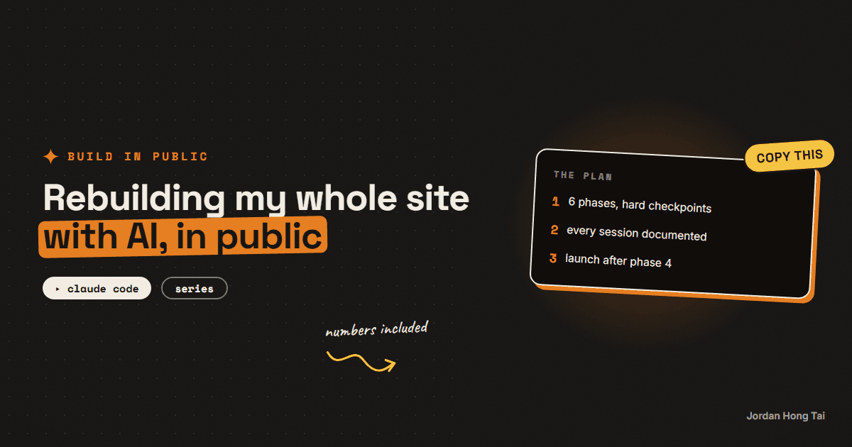I'm rebuilding my whole site with AI, in public (part 1)