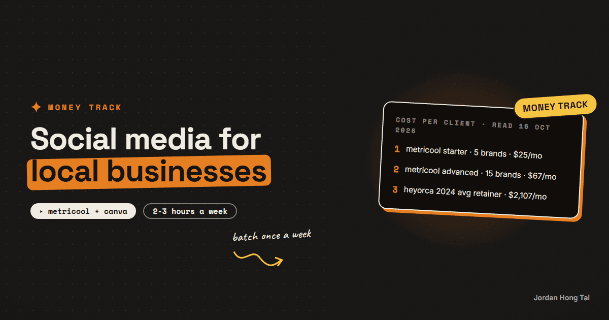 Run social media for local businesses with Metricool: about $5 a brand in software, what managers charge, and the approval loop